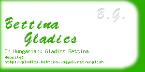 bettina gladics business card